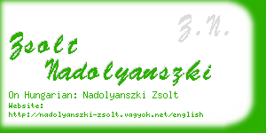 zsolt nadolyanszki business card